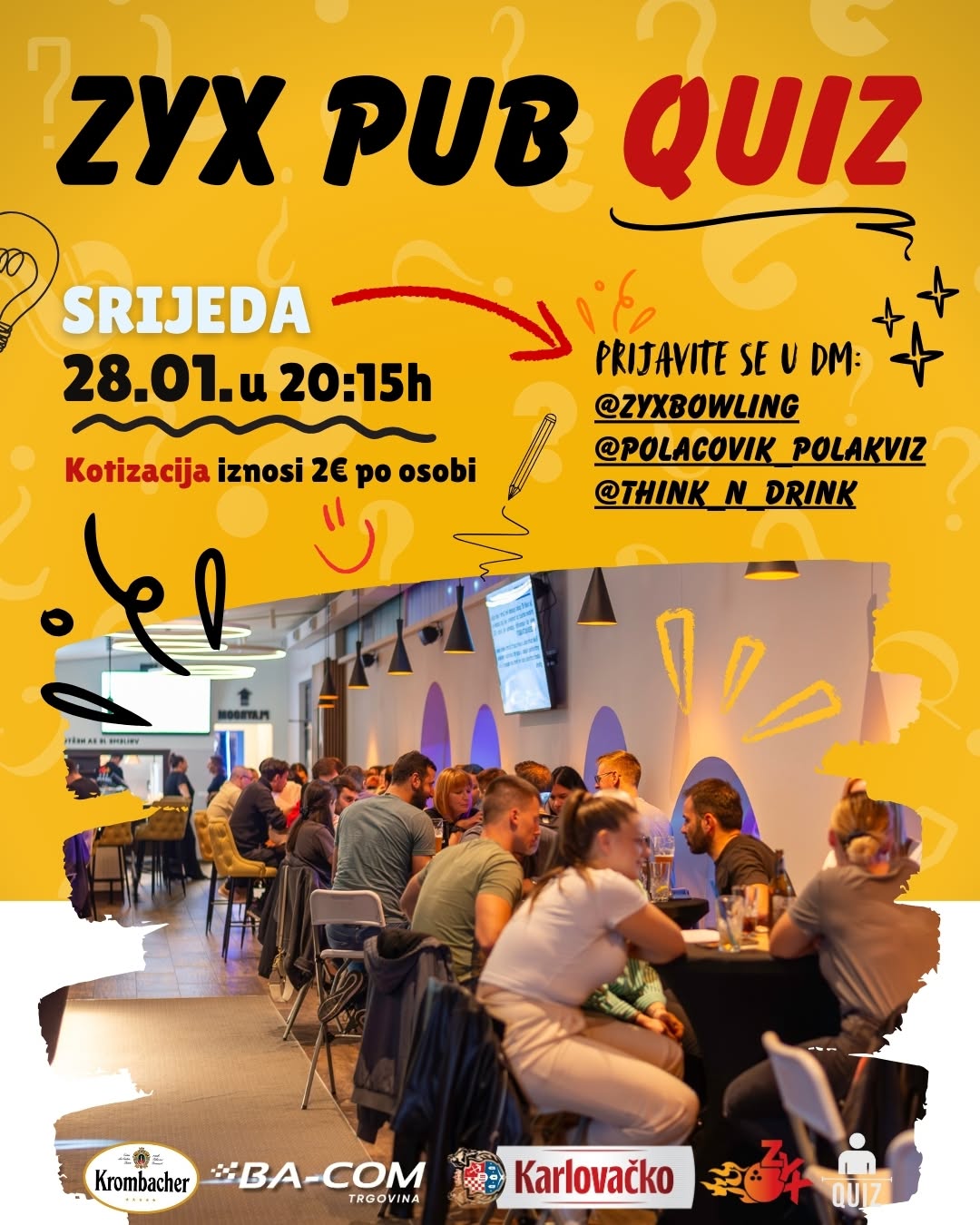 🧠 Srijeda u ZYX-u znači samo jedno, PUB QUIZ je...